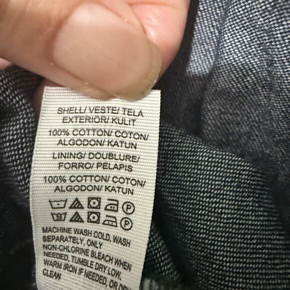 Lucky Brand Denim Cropped Bomber Blazer Women’s XL True Ingigo Capsule Wardrobe - Picture 12 of 12